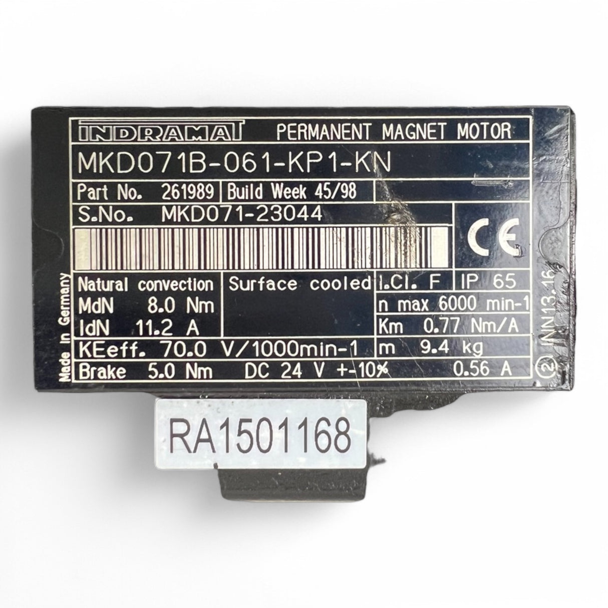 INDRAMAT MKD071B-061-KP1-KN Servomotor mit Alpha Getriebe SP 100-M01-10-421-000