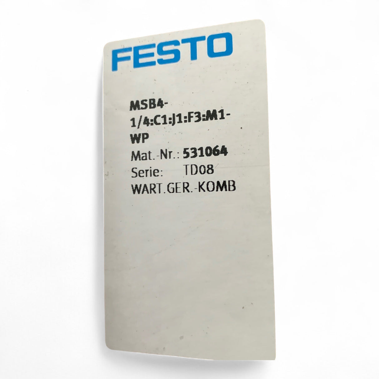 FESTO MSB4 1/ 4:C1:J1:F3:M1-WP Wartungseinheit