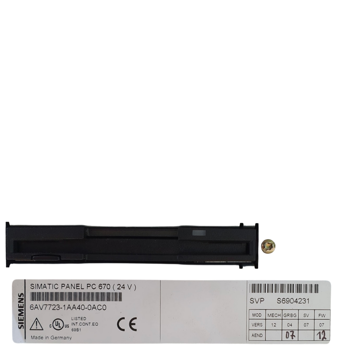 WEINIG Unimat Hydromat Unicontrol Siemens Simatic Panel PC 670 | Art.-Nr. 6AV7723-1AA40-0AC0 (panel pc))