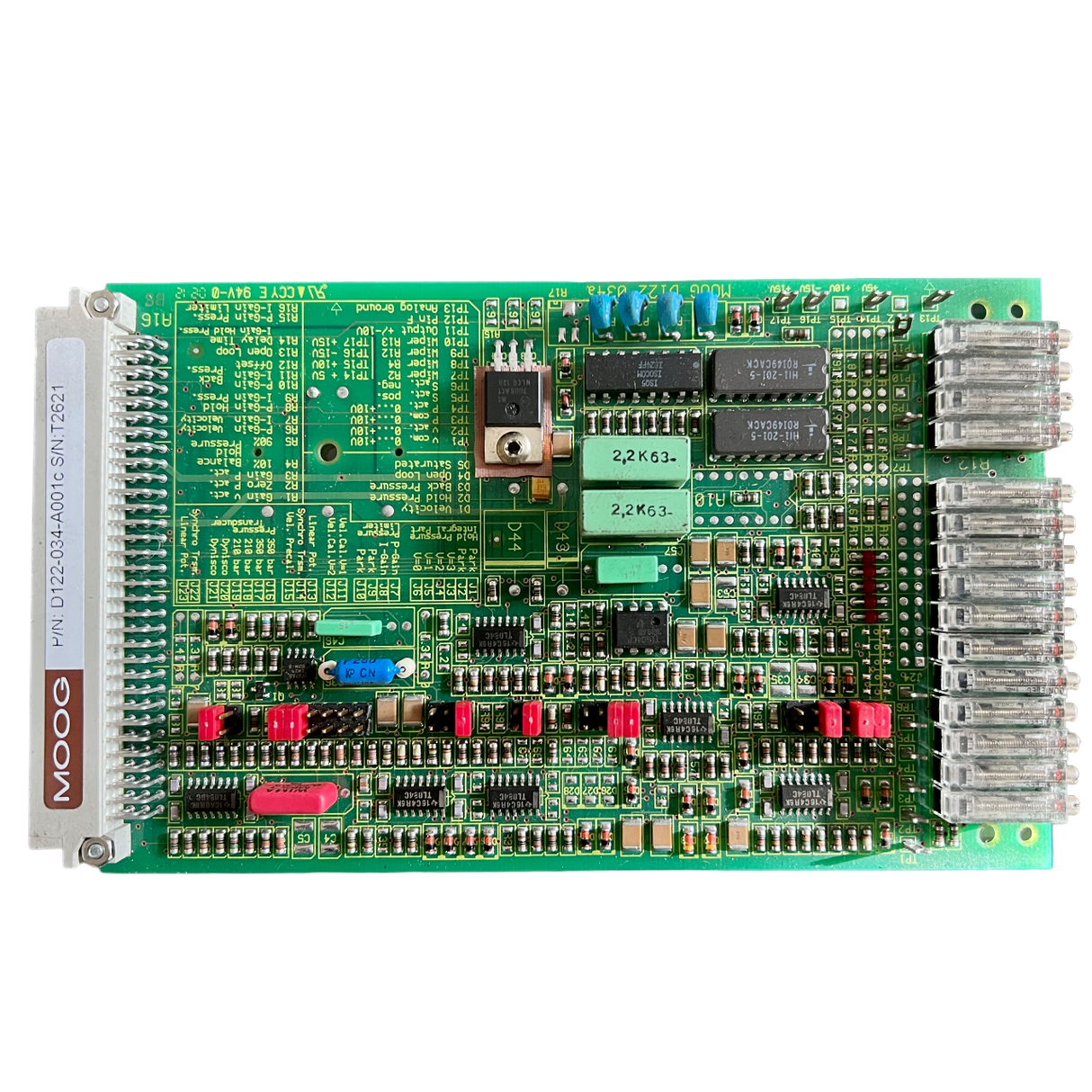 Moog D122-034-A001 c S/N T2621 Valve Control Card Battenfeld Servo Valve Item No. 122034001