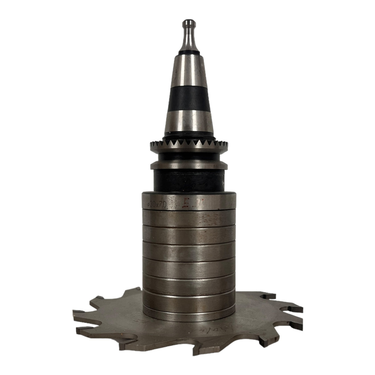 SK 30 ISO 30 Collet Chuck Milling Arbor with Steep Taper compl. with 1 Ring Set Morbidelli SCM with additional Groovers 150 mm
