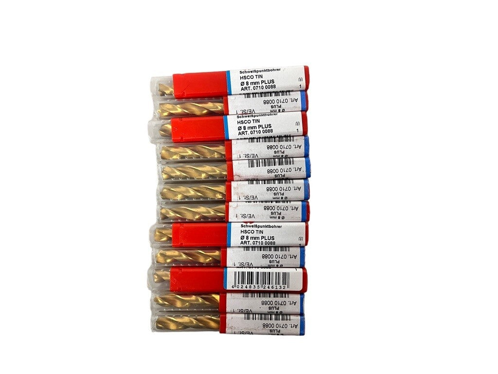 LEWürth Schweißpunktbohrer Schweißpunktfräser HSCO TIN, 8 mm L=79mm PLUS ART. 0710 0088