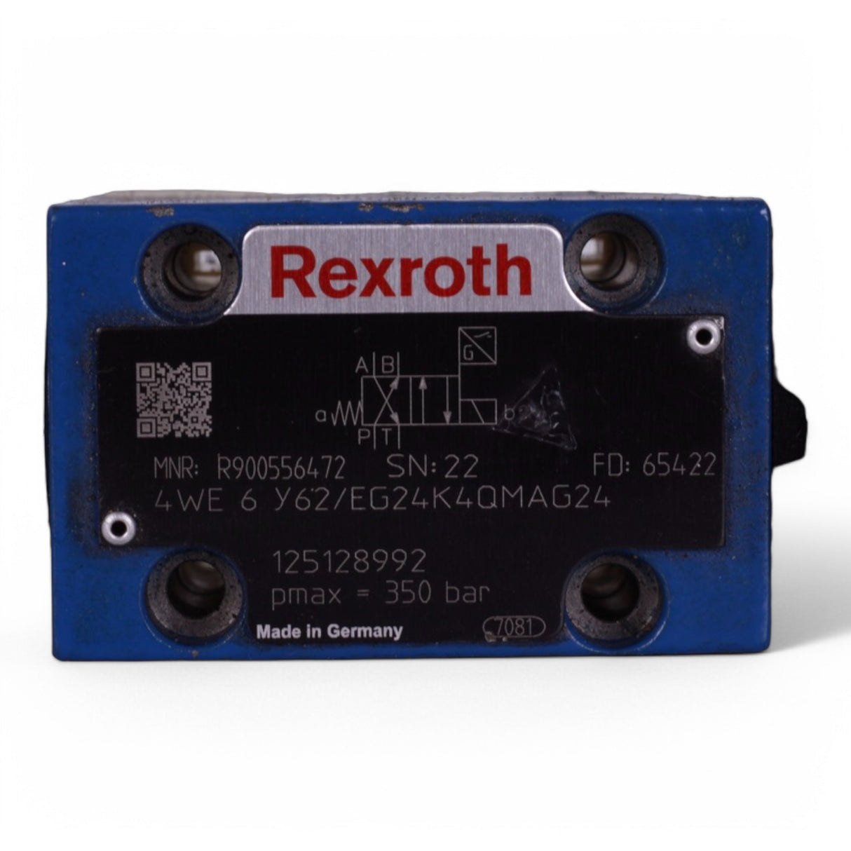 Bosch Rexroth Hydraulikventil R900556472 ist ein 4/3-Wege direktgesteuertes Wege-Schieberventil
