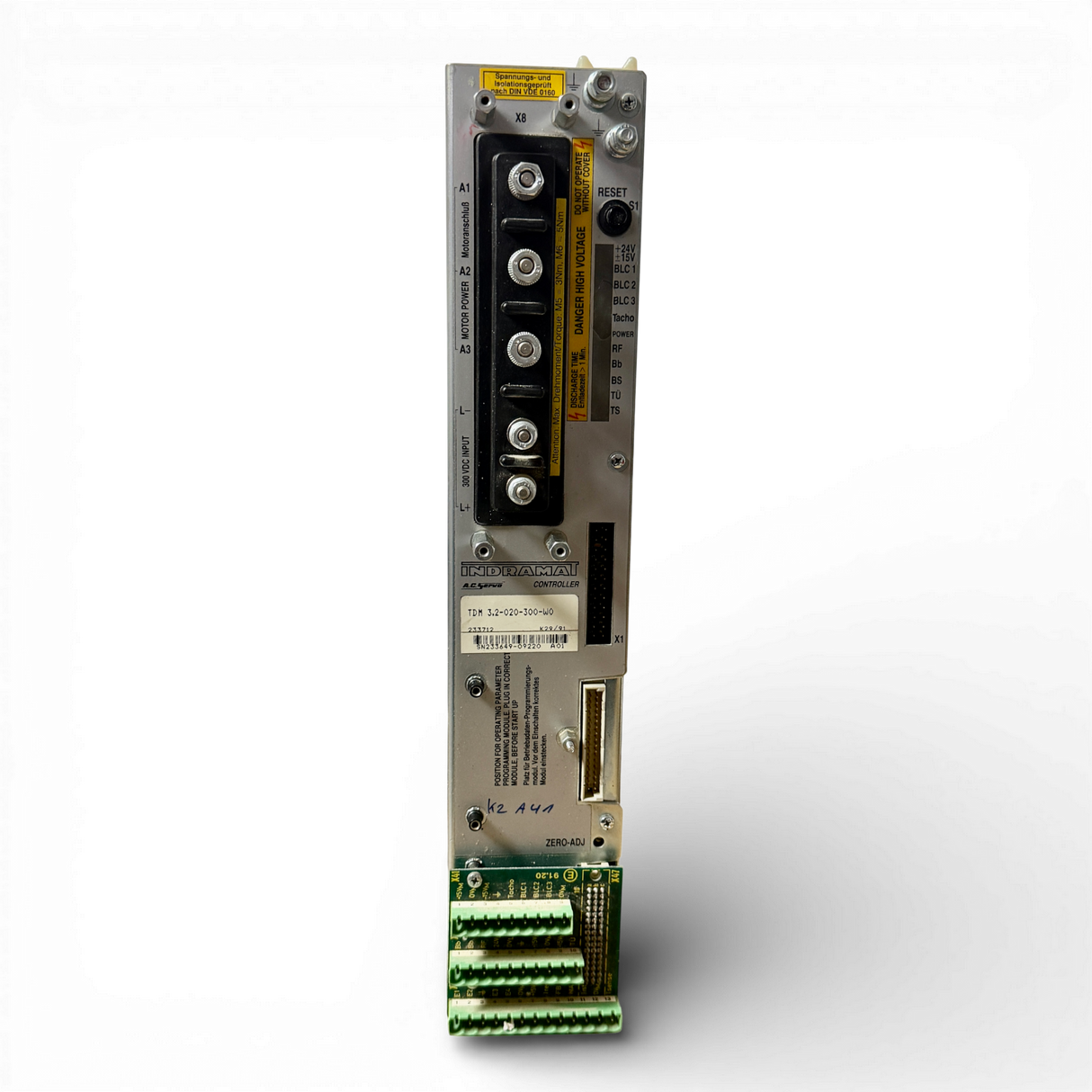 Indramat AC Servo Controller TDM 3.2 020 300 W0 Art Nr TDM 3.2 020 300 W0 (servo drive, controller) aus IMA Bearbeitungszentrum