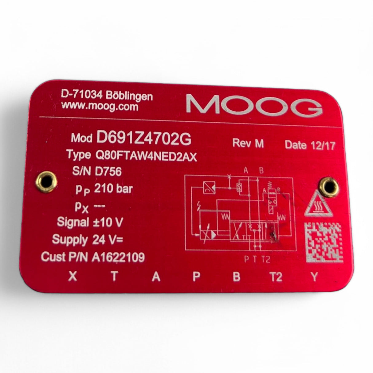 Moog D691Z4702G Proportionalventil typ Q80FTAW4NED2AX