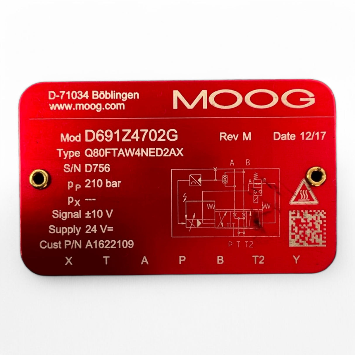 Moog D691Z4702G Proportionalventil typ Q80FTAW4NED2AX