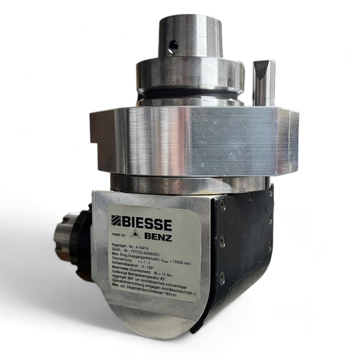 BIESSE BENZ Adapteraggregat Fräser Säge schrägstellbar Wechselaggregat 727CDL00506SE5