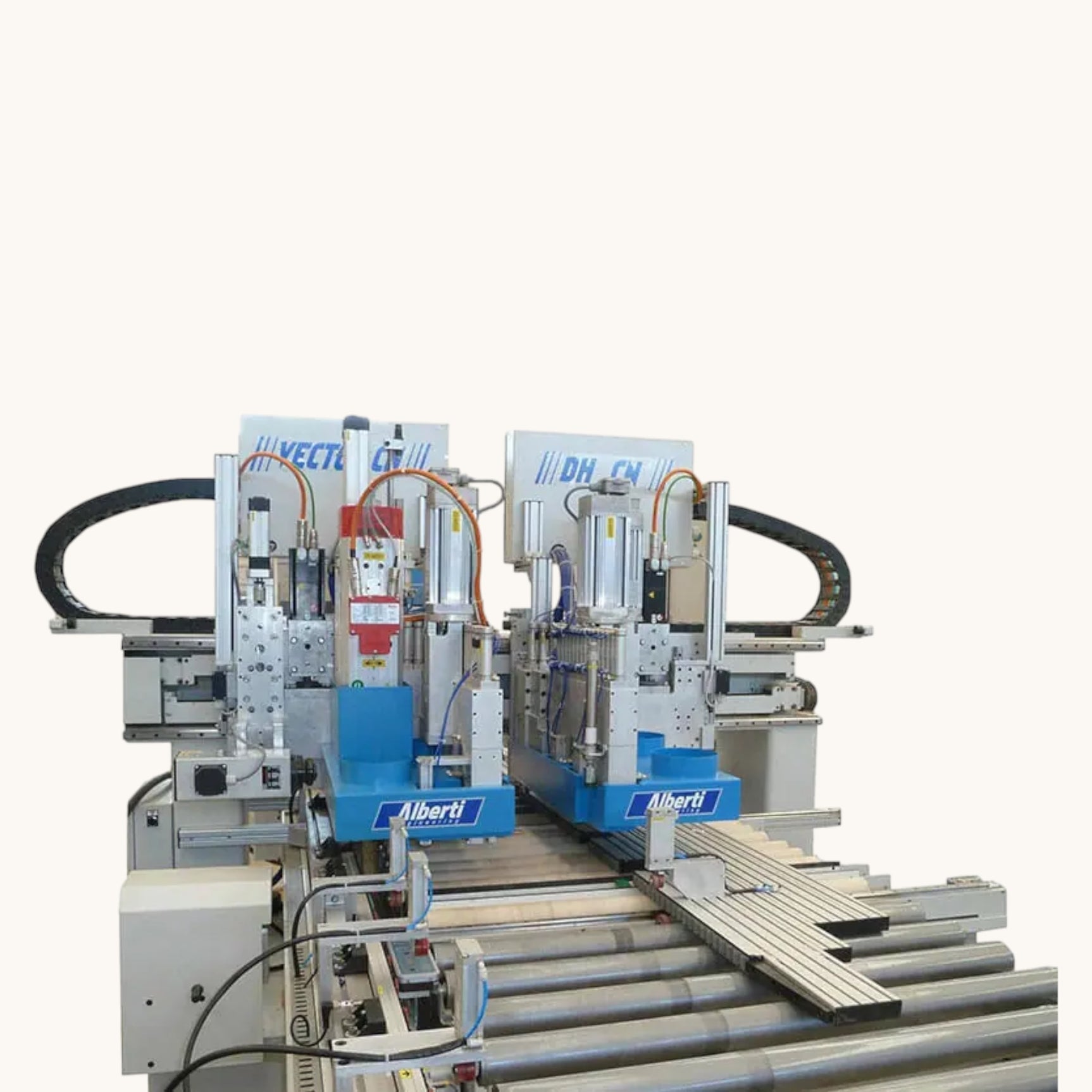ALBERTI VECTOR CN CNC Vertikalbohrmaschine Fräsmaschine Dübeleintreibmaschine Beschlagsetzmaschine 6-seitig