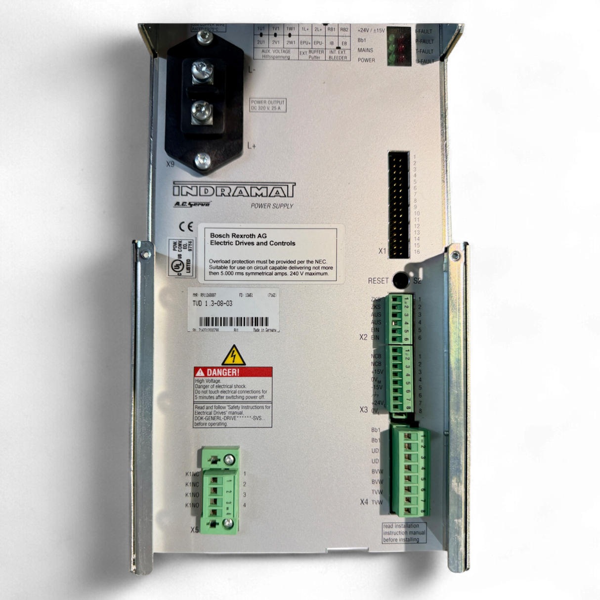 Bosch Rexroth Indramat Netzteil TVD 1.3-08-03 z.B. für HOMAG BOF BAZ 41/32 | Art.-Nr. R911268887 Power Supply Modu