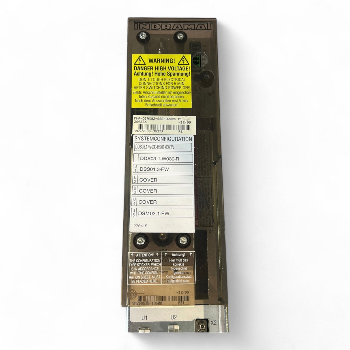 INDRAMAT Bosch Rexroth AC Servo Controller DDS03.1-W030-R DSS01.3-FW DSM02.1-FW
