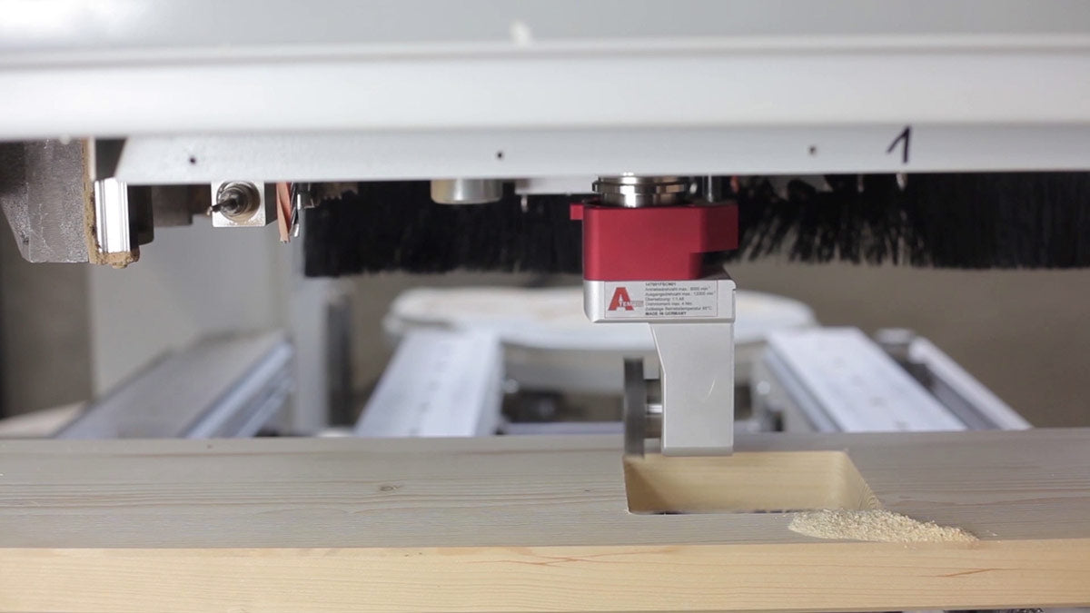 ATEMAG Extra 2 Function Line CNC-Eckenausklinkaggregat für HolzHer Bearbeitungszentren