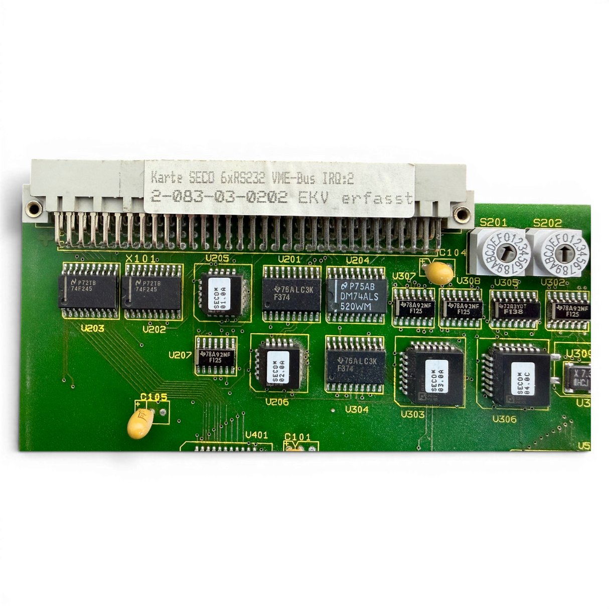 HOMAG ELTEC SECO 6xRS232 VME-BUS IO Karte 2-083-03-0202 für HOMAG BAZ BOF 32 41