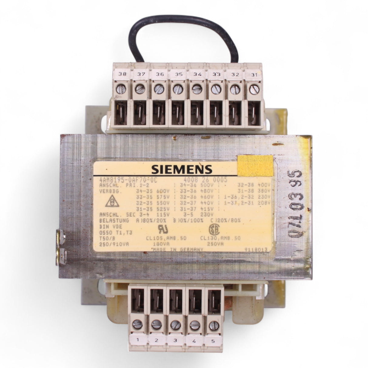 Siemens transformer 4AP1795-8DA00-8Y power supply