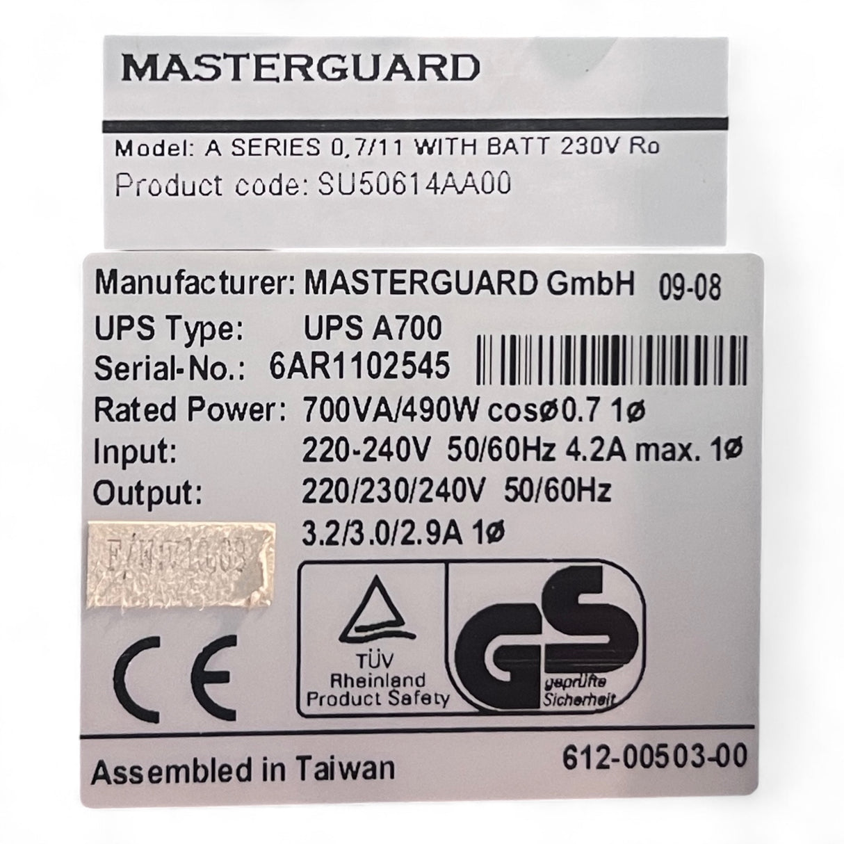 HOMAG MASTERGUARD UPS Modul A700 mit 700 VA Ausgangsleistung