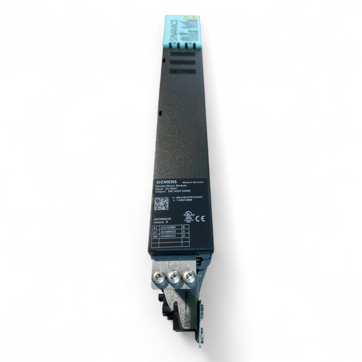 Siemens SINAMICS S120 Double Motor Module SL 6SL3120-2TE21-8AA3 – aus Homag Z‑Achse