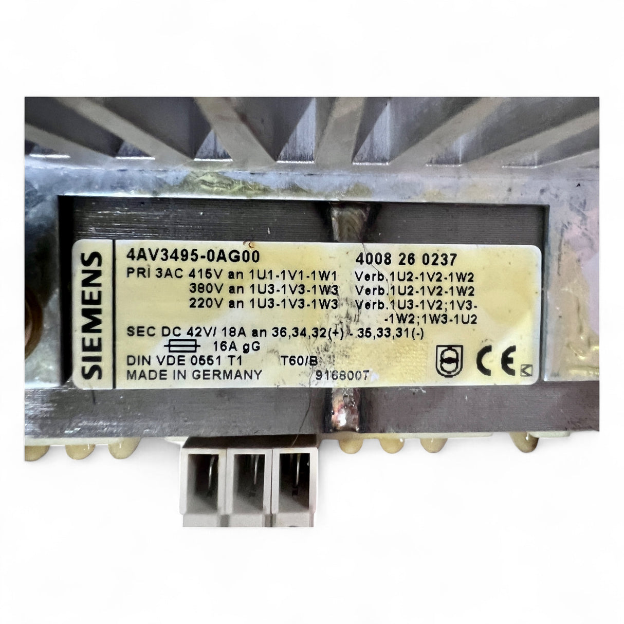 Siemens Stromversorgungs-Transformator 4AV3495-0AG00 Art.-Nr. 4008 26 0237