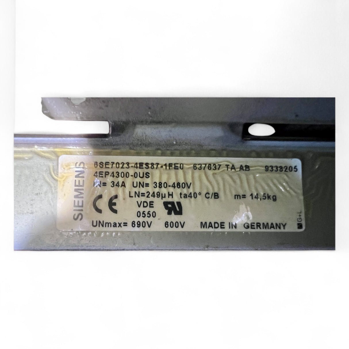 Semens Netzdrossel 34 A 380–480 V 249 µH – Line Reactor | Drosselspule | 6SE7023-4ES87-1FE0