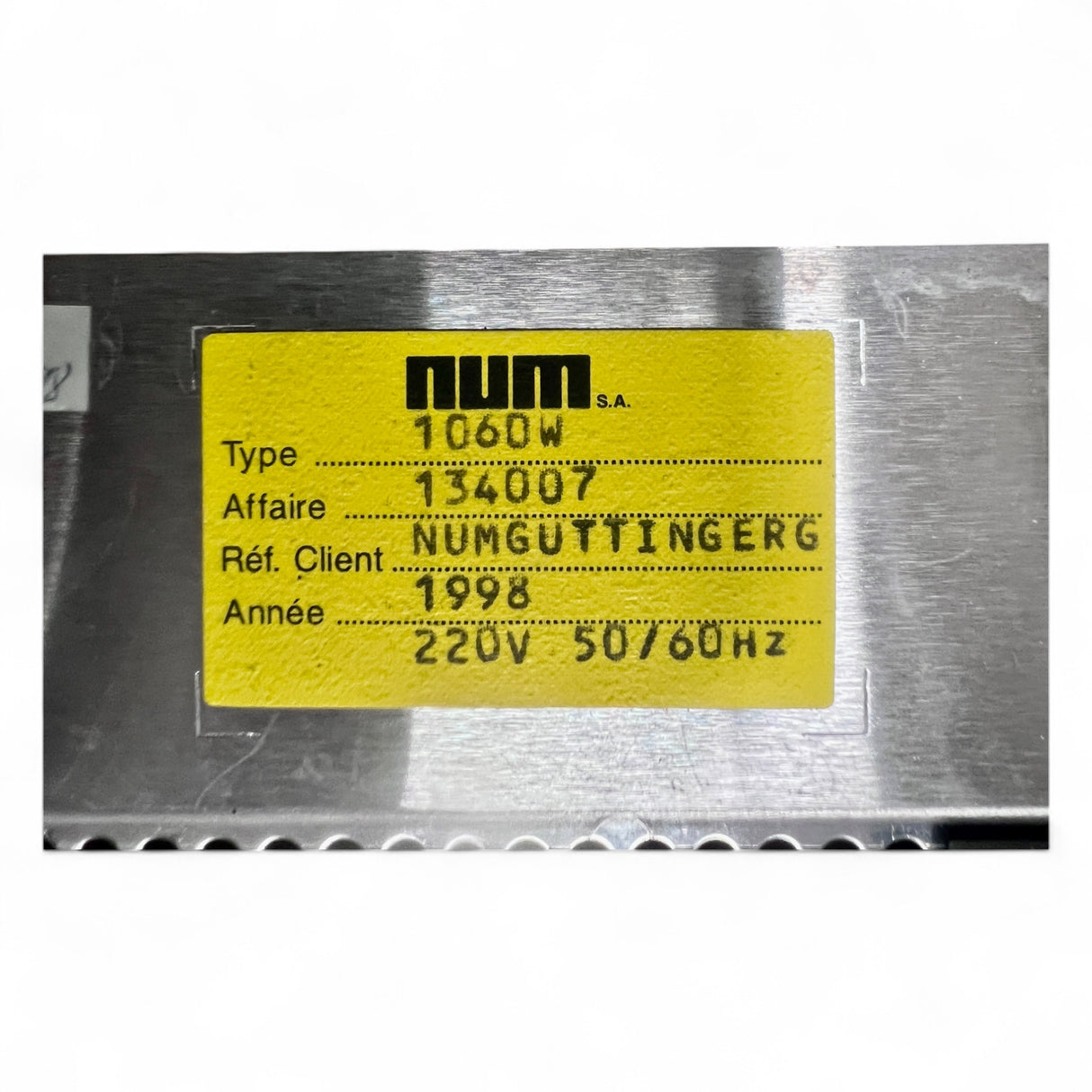 NUM 1060W CNC Steuerung – 19”-Rack (7HE) mit Backplane 48×31×32 cm, 220V 50/60Hz – Art.-Nr. 0224202080F – kompatibel mit IMA 810 V