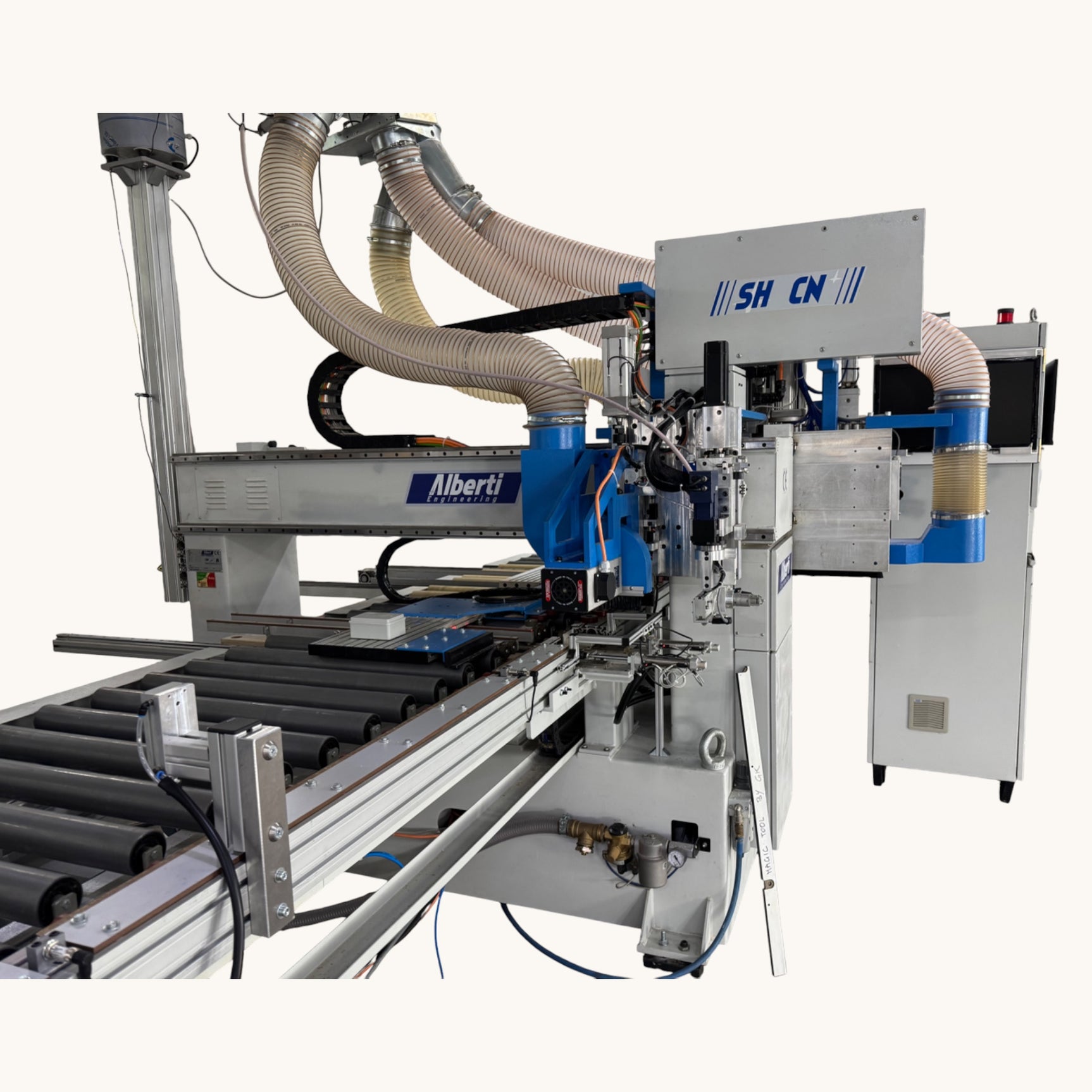ALBERTI VECTOR CN CNC Vertikalbohrmaschine Fräsmaschine Dübeleintreibmaschine Beschlagsetzmaschine 6-seitig
