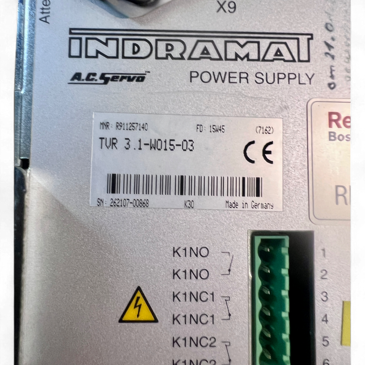 Indramat Rexroth Bosch TVR 3.1 -W015-03 Servo Controller