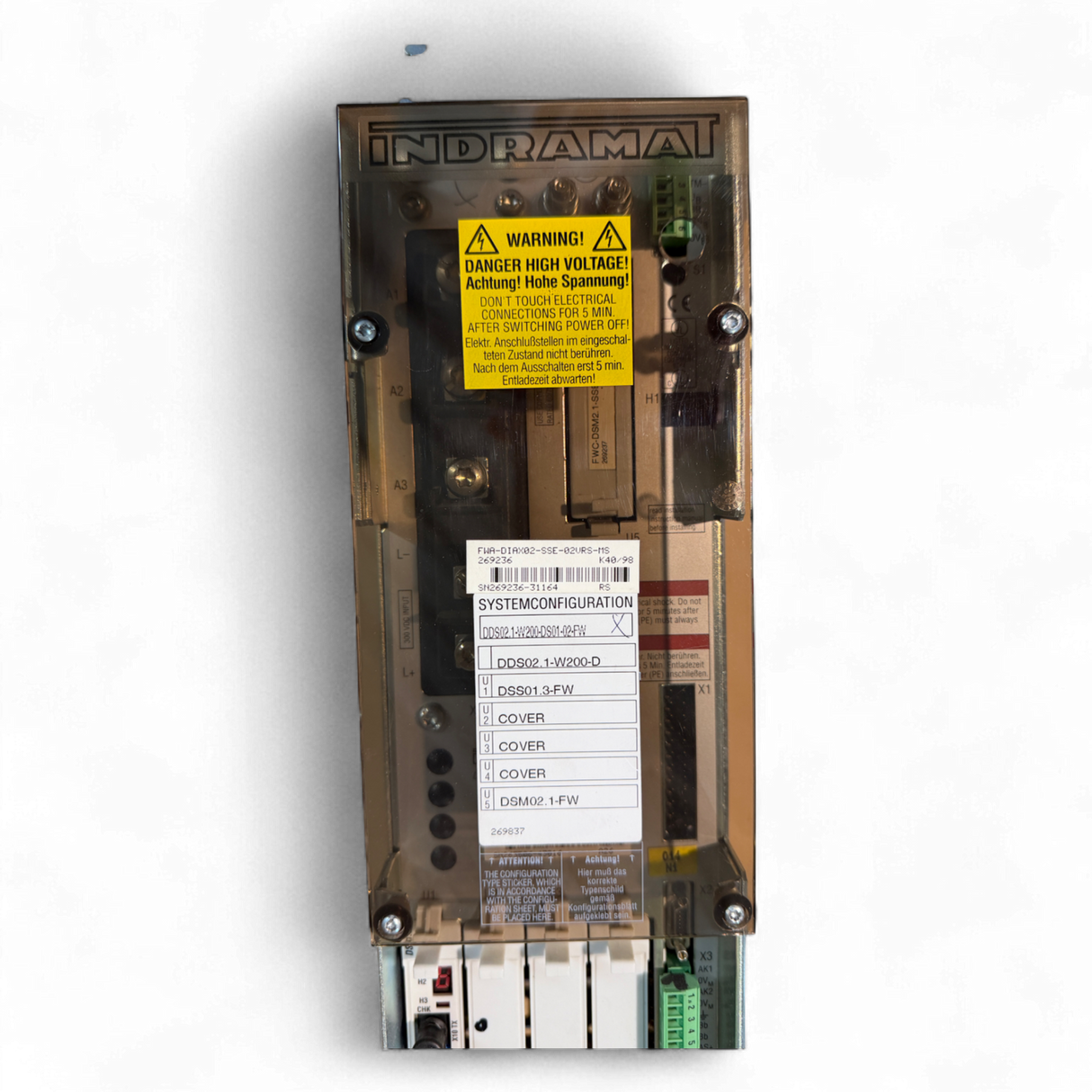 Bosch Rexroth Indramat Servoregler DDS02.1-W200-D für Homag BAZ 32 Digital AC Servo Controller Art.-Nr. DDS02.1-W200-