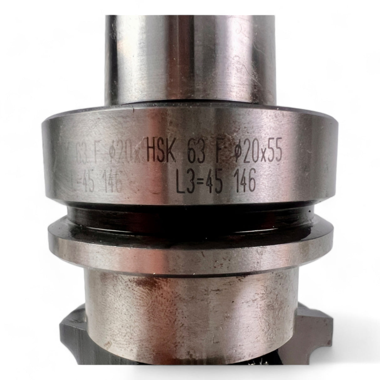 HSK 63 F Spannzangenfutter mit Bohrungsaufnahme und Duplex HW Profilfräser D=63 mm L=36 mm