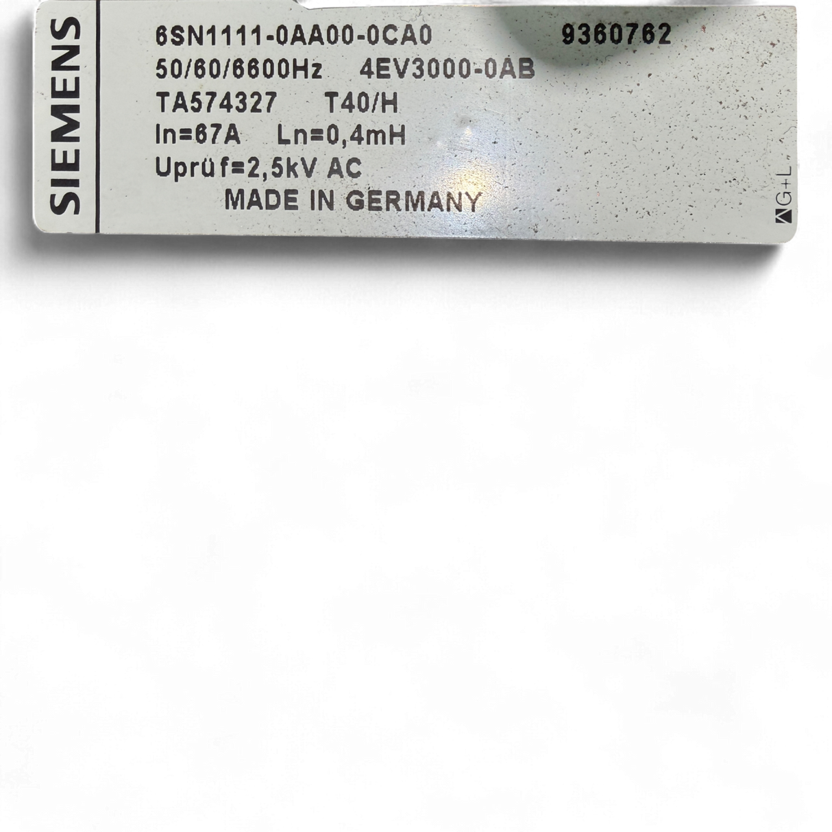 Siemens Drossel Transformator Einheit Art Nr 6SN11110AA000CA0 4EP41000DS IMA 410 610 810