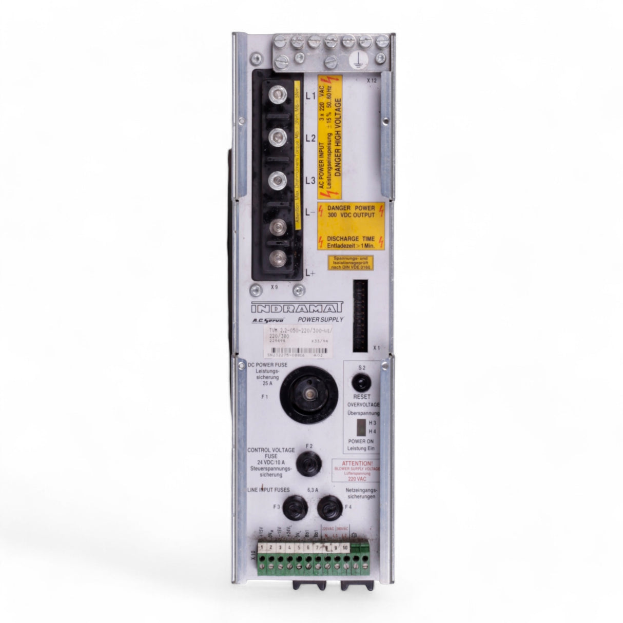 Indramat Rexroth Bosch TVM 2.2-050-220/300-W1 SN 232275-08816 A02