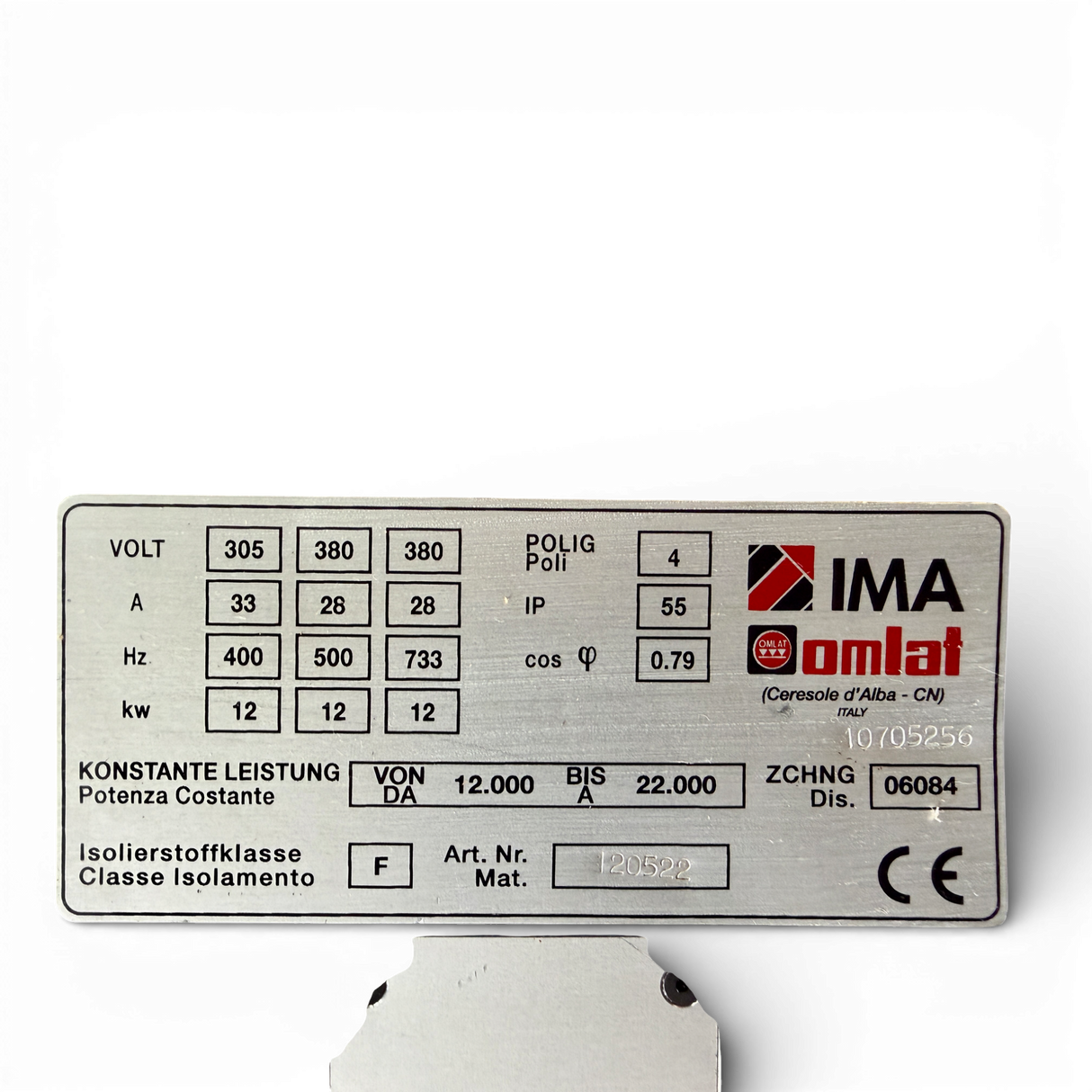 OMLAT IMA main spindle 12 KW motor spindle electric spindle