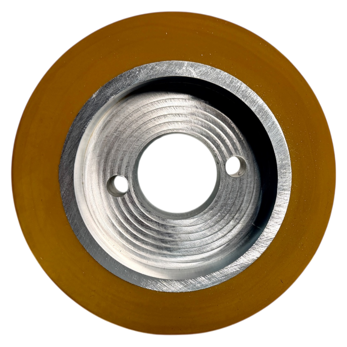3 Vorschubrollen 120 x 60 mm Polyurethan (PU R / PU) mit Alukern – Ø35 mm Bohrung – Teilkreis 8,5 x 48 – für Maggi, Haffner, HolzHer