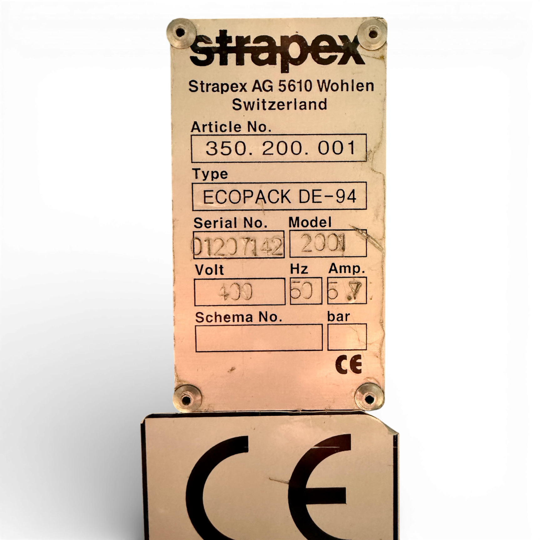 Strapex ECOPACK DE 94 Umreifungsmaschine Art. Nr. 350200001