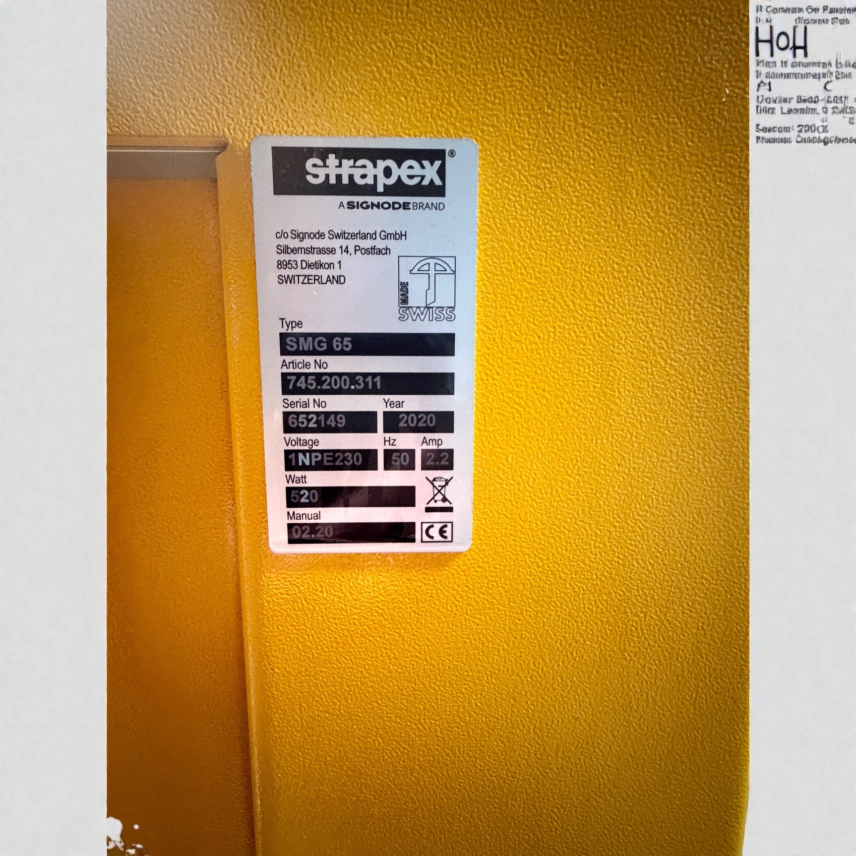 Strapex SMG 65 automatische Umreifungsanlage mit Fördertechnik und modularen Gliederbandförderanlage