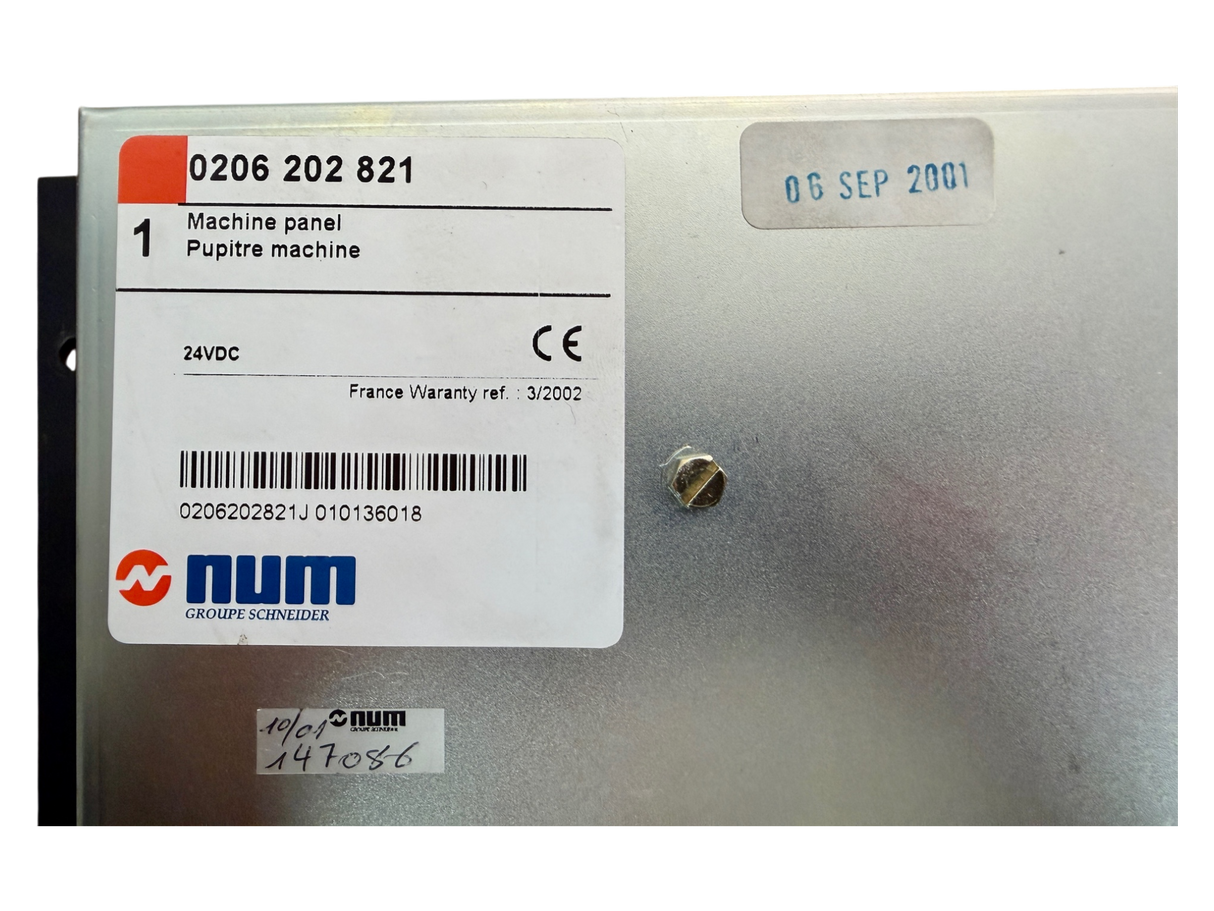 NUM Kurz Hub Tastatur Steuerung NUM 1060 Art Nr 207202 830M 0206202821J IMA 310 410 610 810