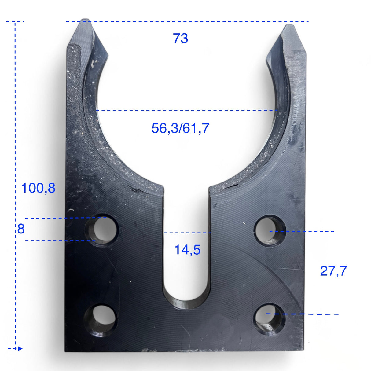 Boring tool holder 20 x 10 mm with HSK 63 F collet chuck