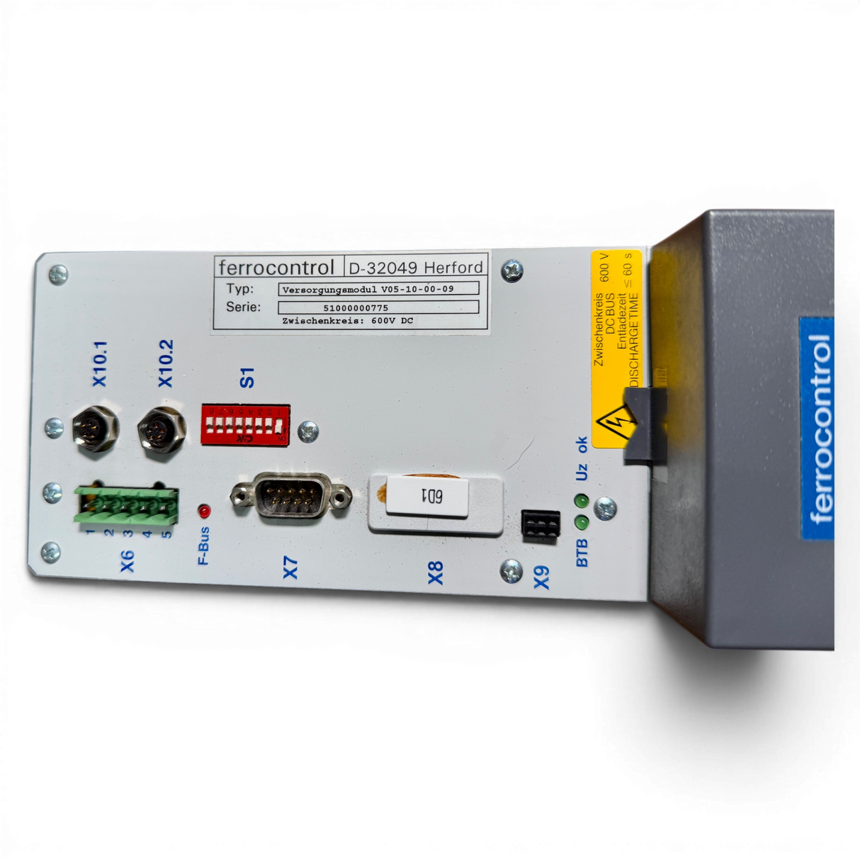 Ferrocontrol Versorgungsmodul V05-10-00-09 600 V DC NC CNC Stromversorgung Priess & Horstmann