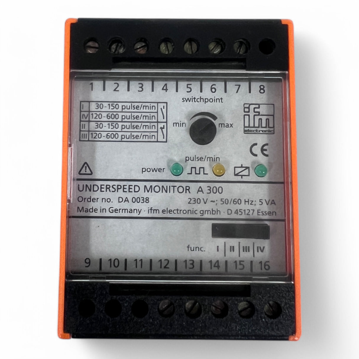 ifm electronic Stillstandswächter DA0025 underspeed monitor A 300 230V
