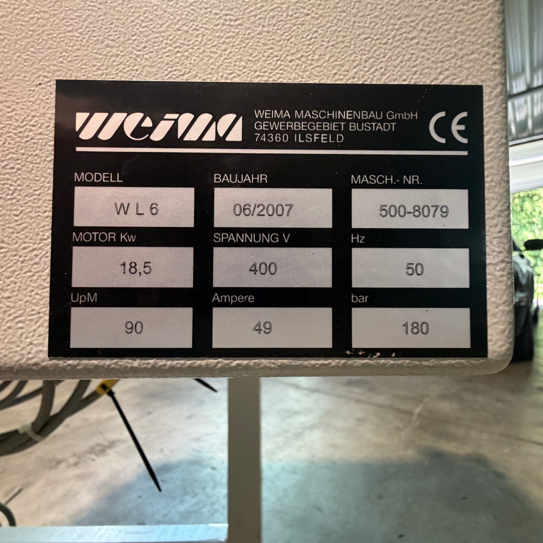 WEIMA WL 6 Einwellen-Zerkleinerer Masch.-Nr. 500-8079 – Holzzerkleinerer 18,5 kW