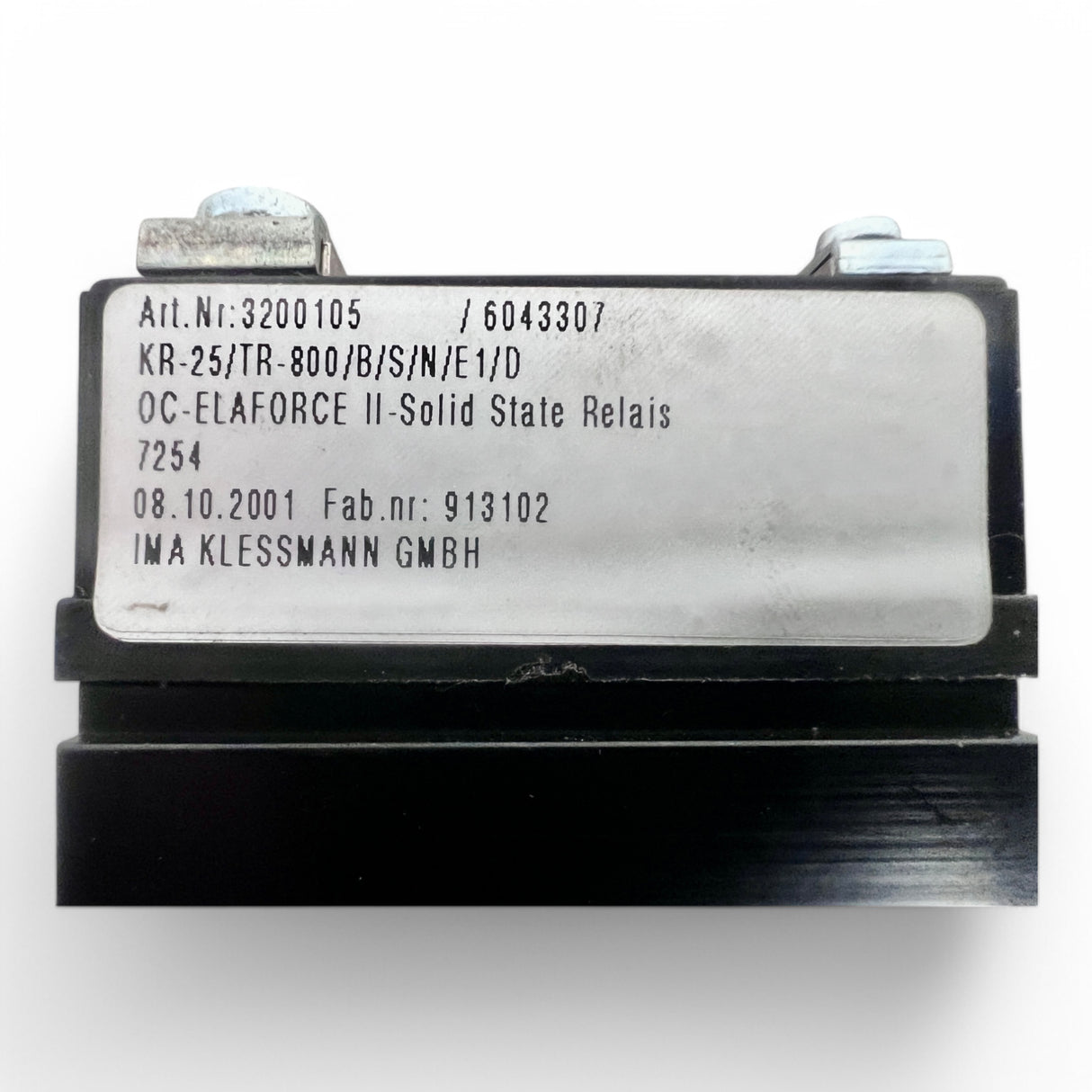 Elrest OC-ELA FORCE II Solid-State Relais IMA 3200105 / 6043307
