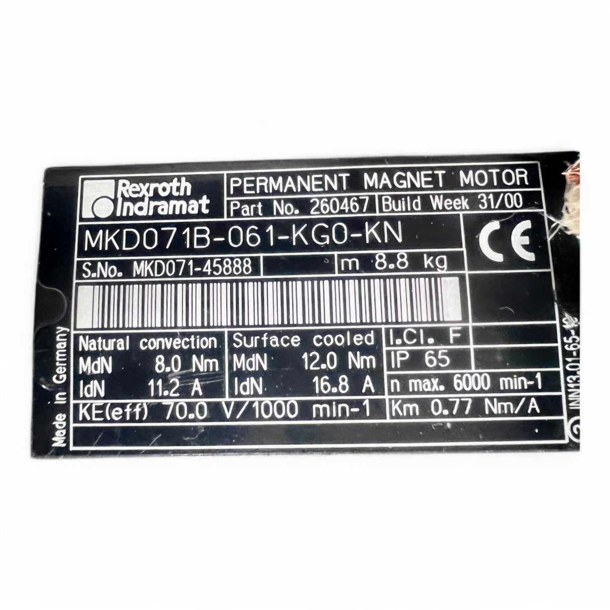 Rexroth Indramat MKD071B-061-KG0-KN Servomotor