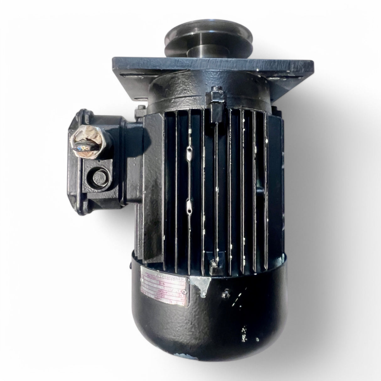 HOLZMA Vorritz-Motor Elektromotor 2,2 kW 230/400 V – Typ 90L – mit Flansch und Riemenscheibe – Original für HPP HPL Plattensägen