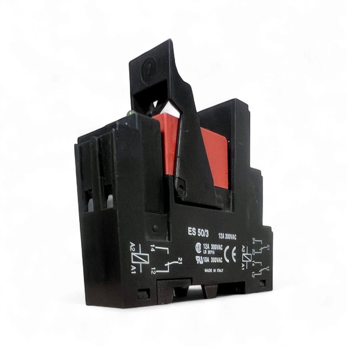 Schrack Relais RT424024 mit Sockel ES 50/3 – Relaisfassung | Relay Socket | Art.-Nr. ES50/3