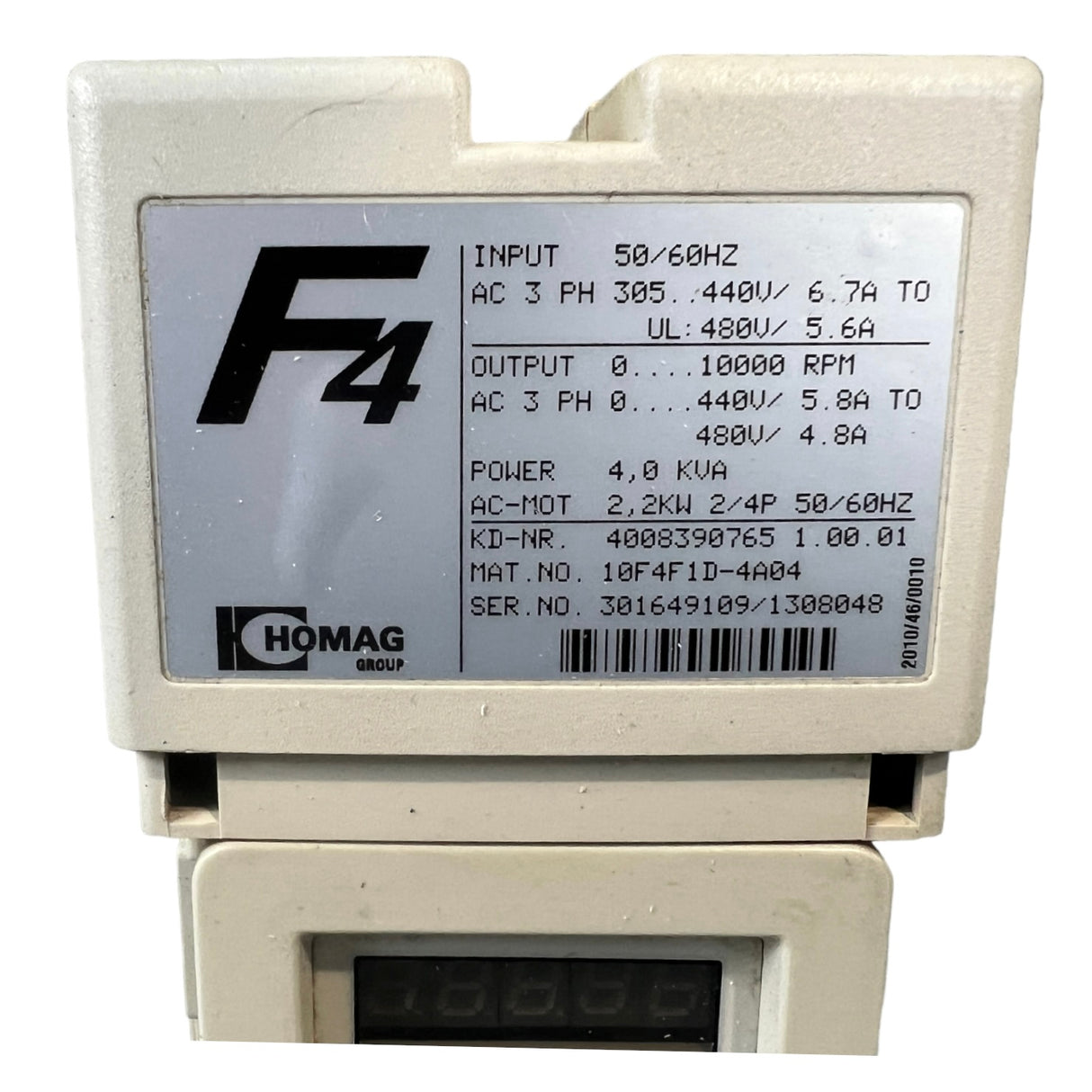 KEB HOMAG Combivert F4 10F4F1D-4A045 2,2 KW 4 kVA Umformer