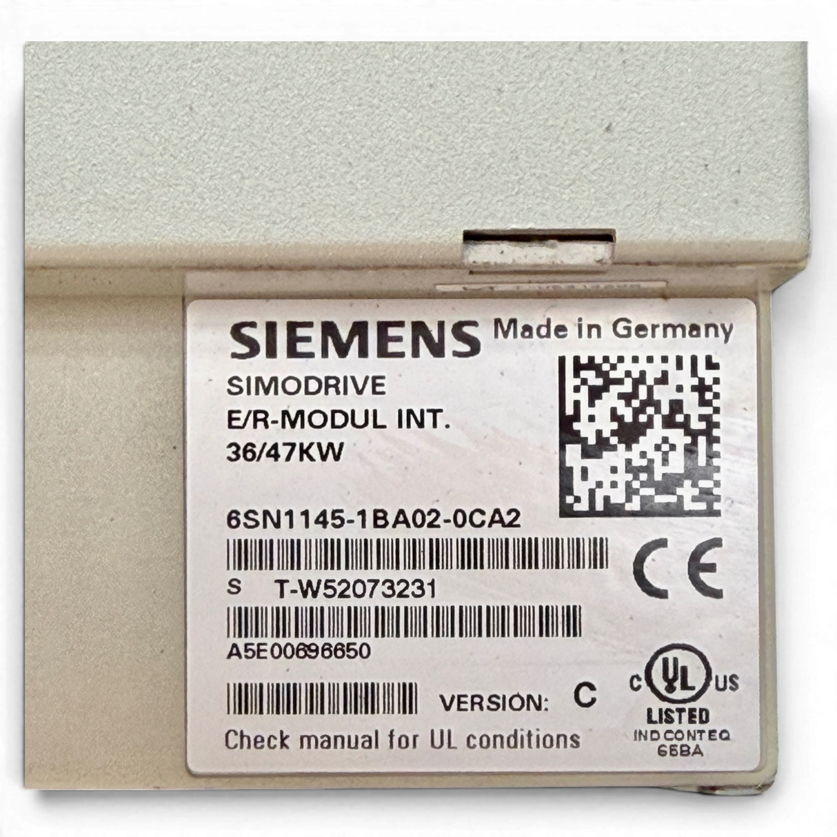 SIEMENS SIMODRIVE 611 E/R Modul INT. 36/47KW Version C Art.-Nr. 6SN1145-1BA02-0CA2 für IMA 610 V