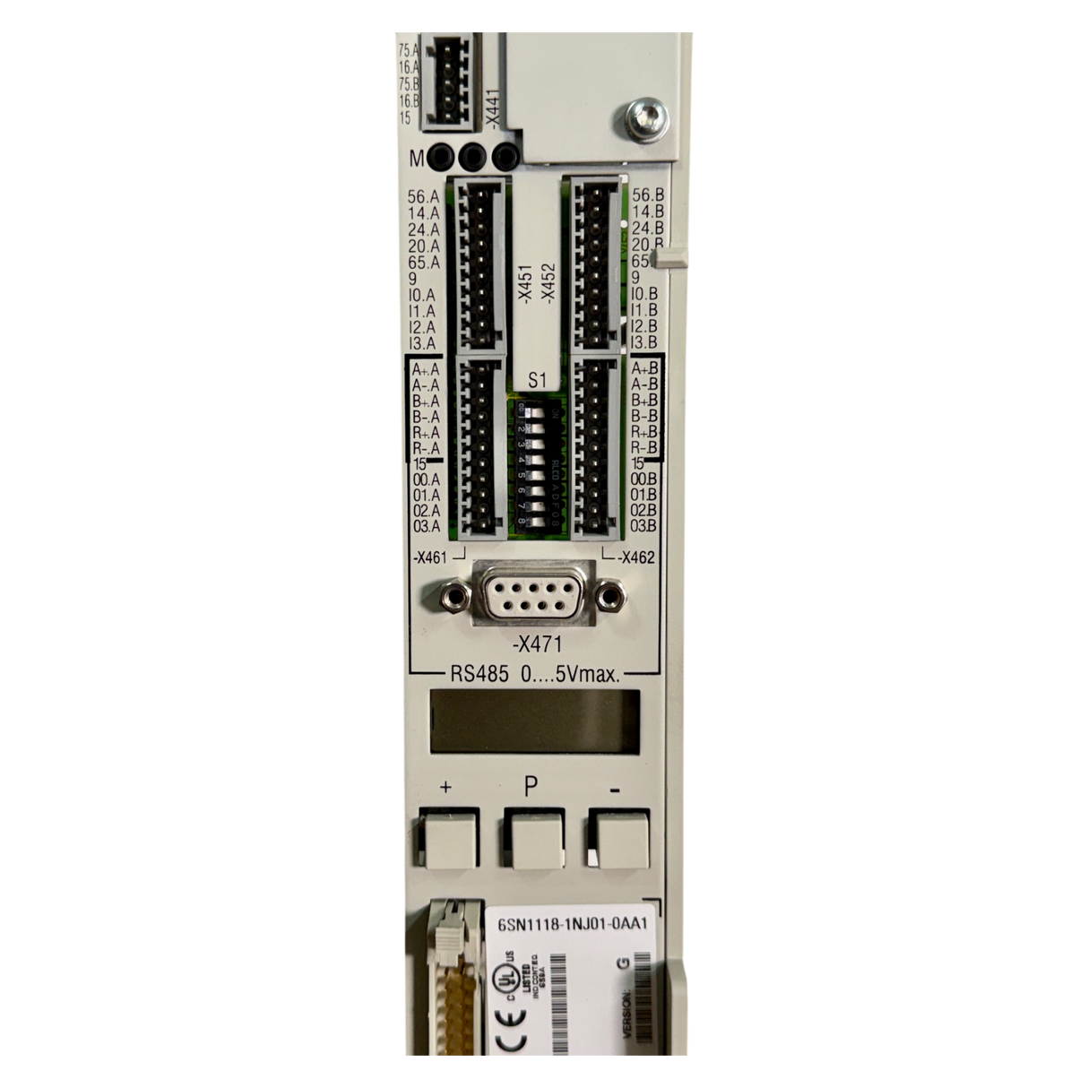Siemens SIMODRIVE Regelungsbaugruppe Art.-Nr. 6SN1118-1NJ01-0AA1 Seriennummer T-AN1053241
