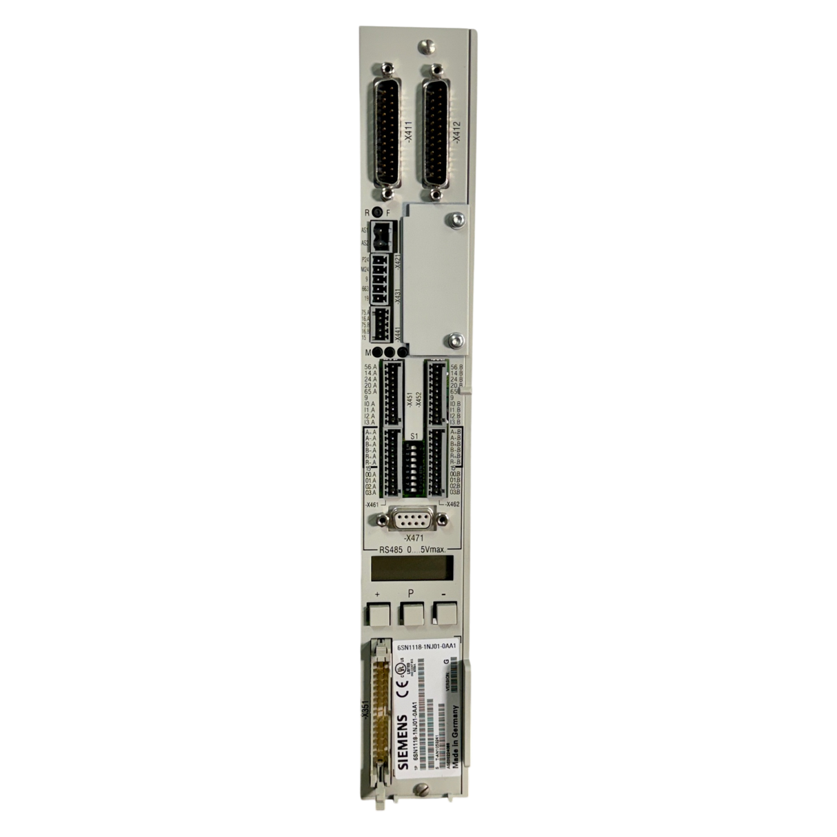 Siemens SIMODRIVE Regelungsbaugruppe Art.-Nr. 6SN1118-1NJ01-0AA1 Seriennummer T-AN1053241