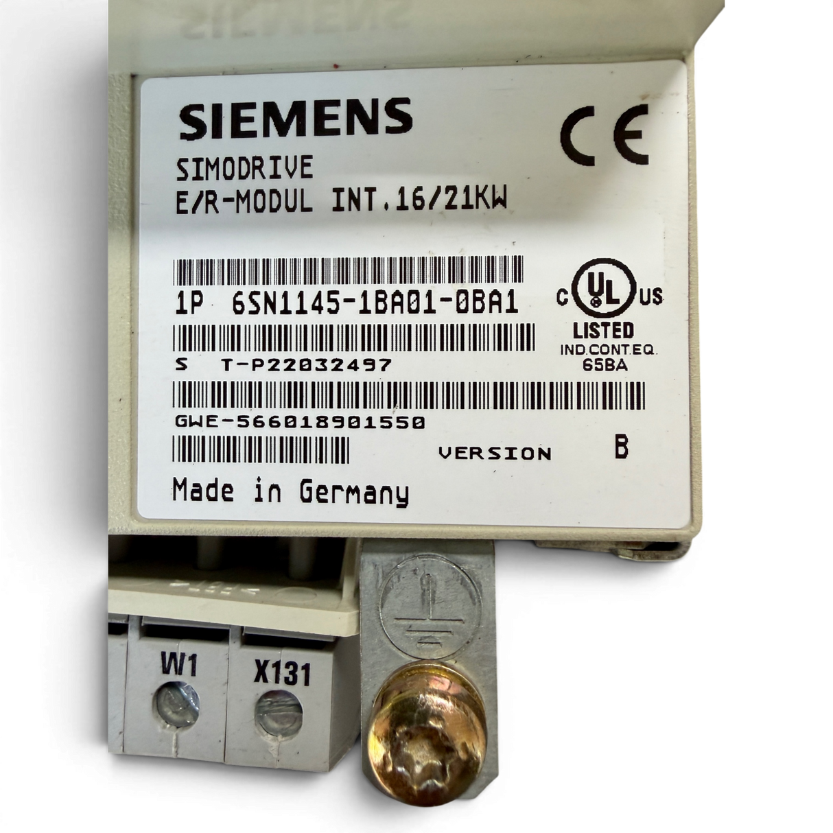 Siemens SIMODRIVE E/R-Modul INT. 16/21kW Version B Art.-Nr. 6SN1145-1BA01-0BA1