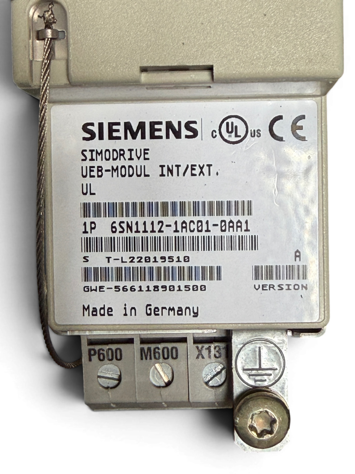 Siemens SIMODRIVE LT-MSiemens SIMODRIVE UEB-Modul INT/EXT Art.-Nr. 6SN1112-1AC01-0AA1 Seriennummer T-L22019510