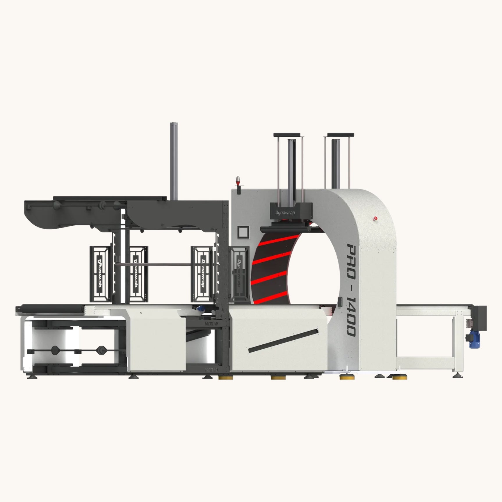 DYNAWRAP Horizontalwickler Orbitalwickler Pro Series 1400W vollautomatisch horizontale Stretchfolienwicklung