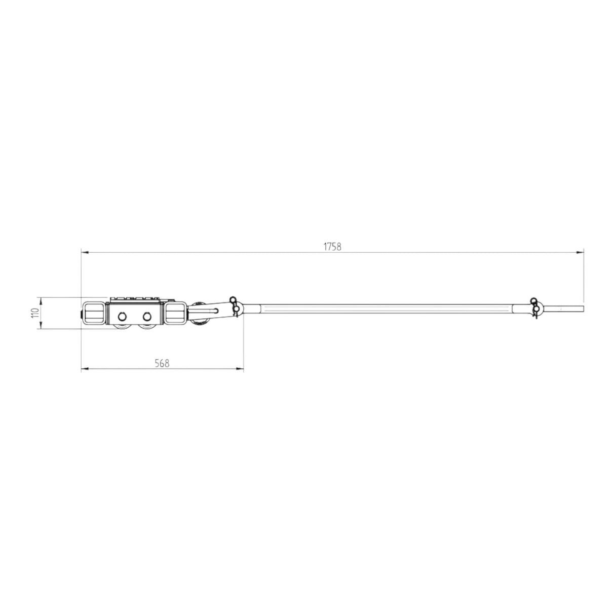 Transportfahrwerk Panzerrollen  Set HTS ECO-Skate I 150L+S / 30t Traglast