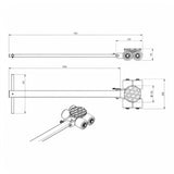 Transportfahrwerk Panzerrollen  Set HTS ECO-Skate I30L+S / 6t Traglast